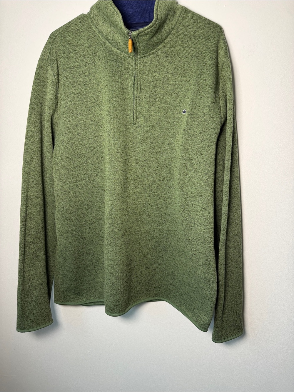 crown & ivy Olive Green Half-Zip Pullover SZ L